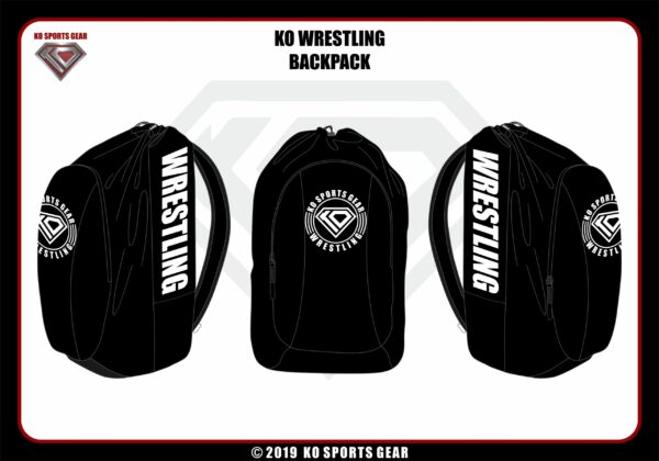 KO Sports Gear Wrestling Backpack - Signature Design - For Wrestling