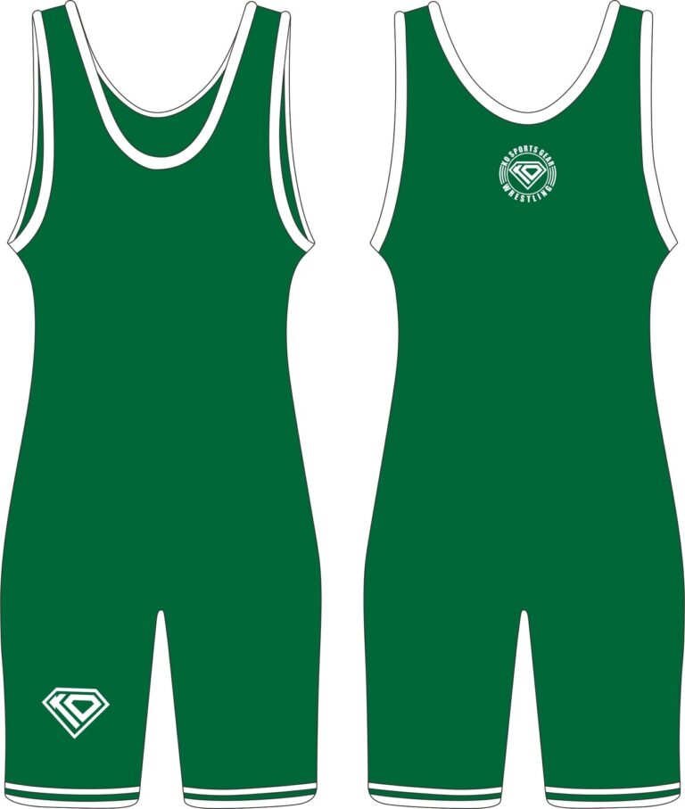 Wrestling Singlet by KO Sports Gear KO CLASSIC GREEN KO Sports Gear