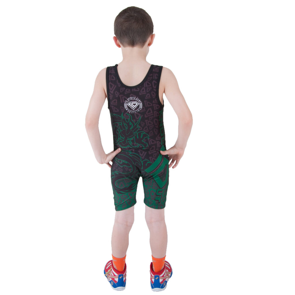 Wrestling Singlet by KO Sports Gear DRAGON GREEN KO Sports Gear