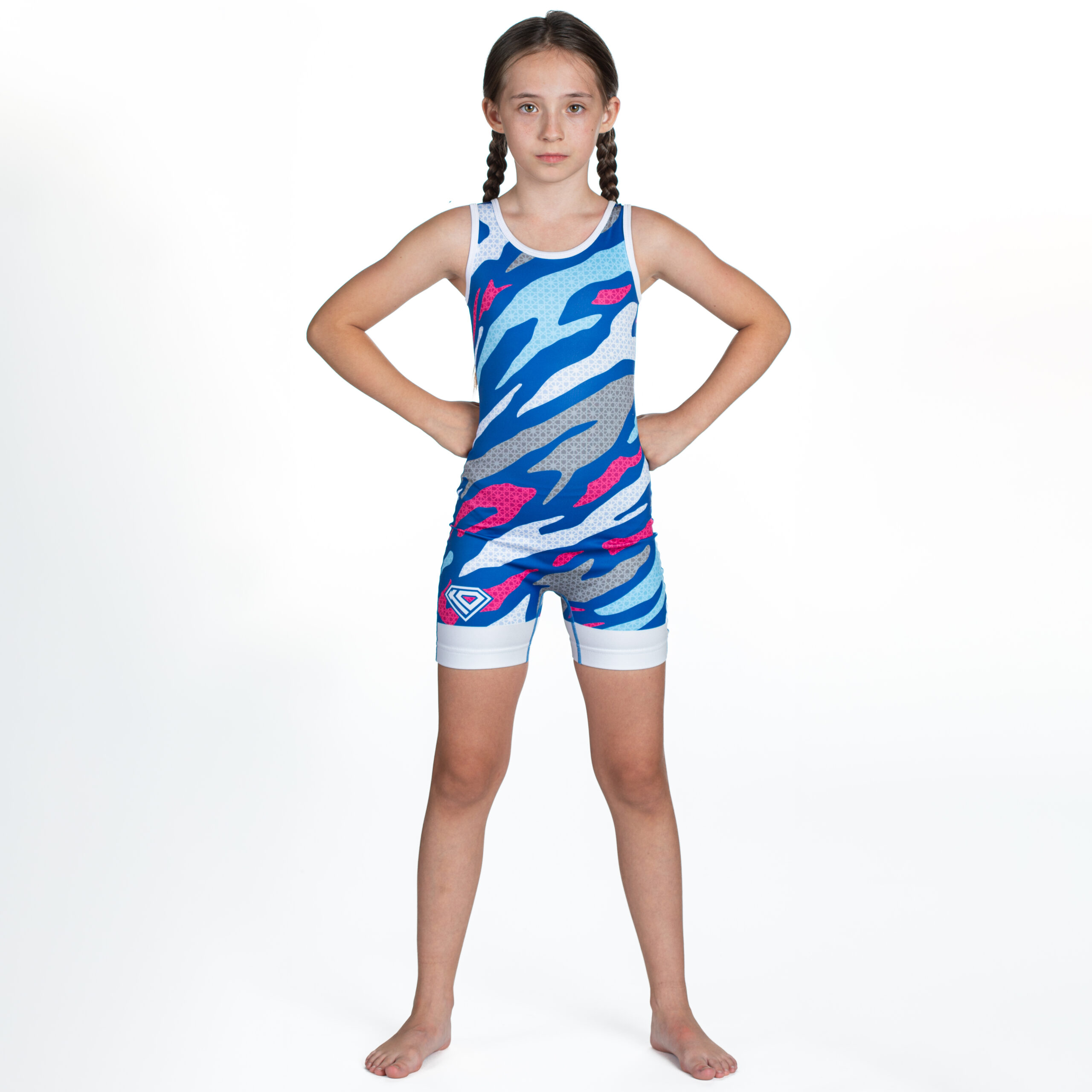 Wrestling Singlet by KO Sports Gear: COSMIC WAVE - Designed by Nora from Mora - Image 3