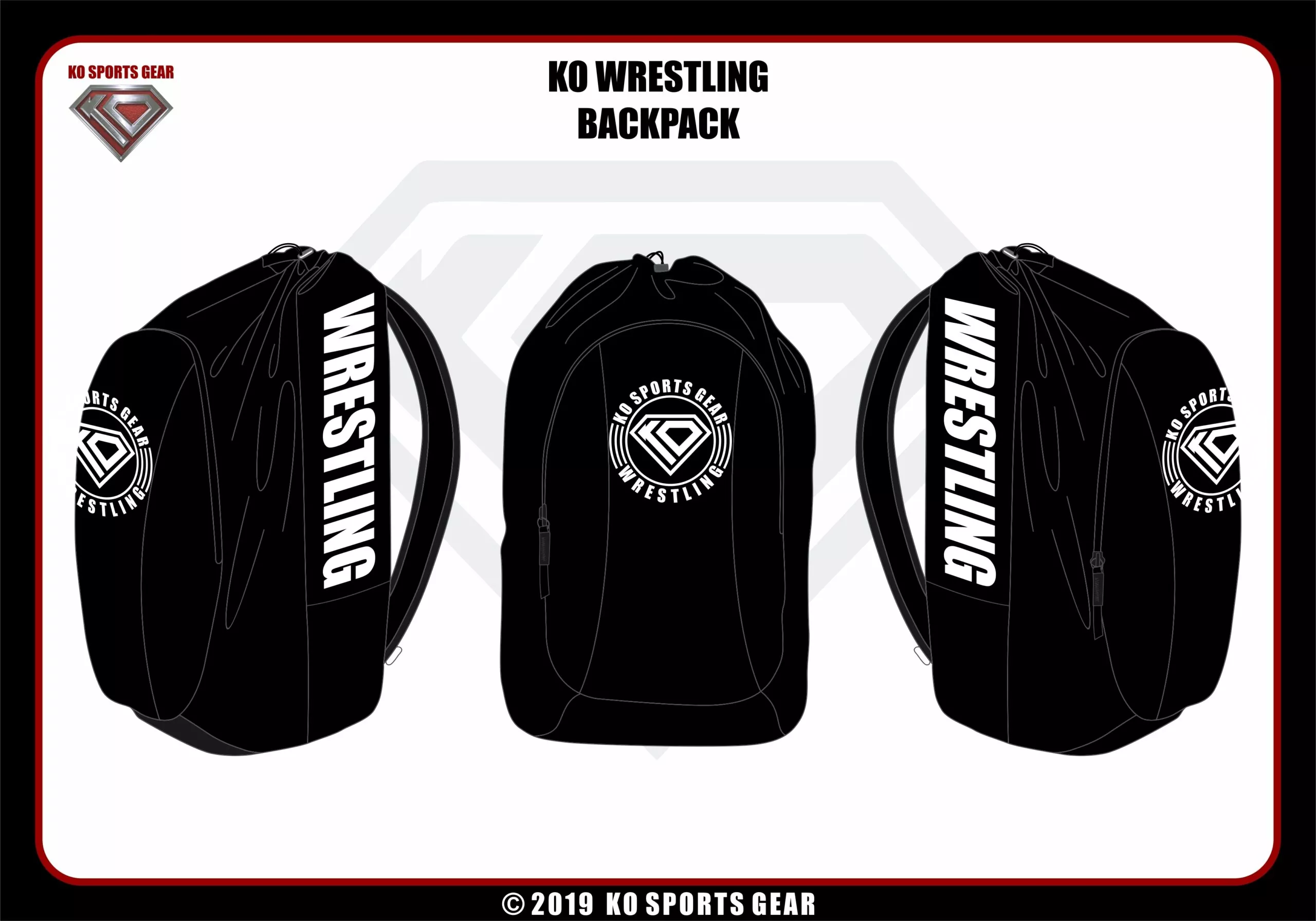 Wrestling Backpack by KO Sports Gear