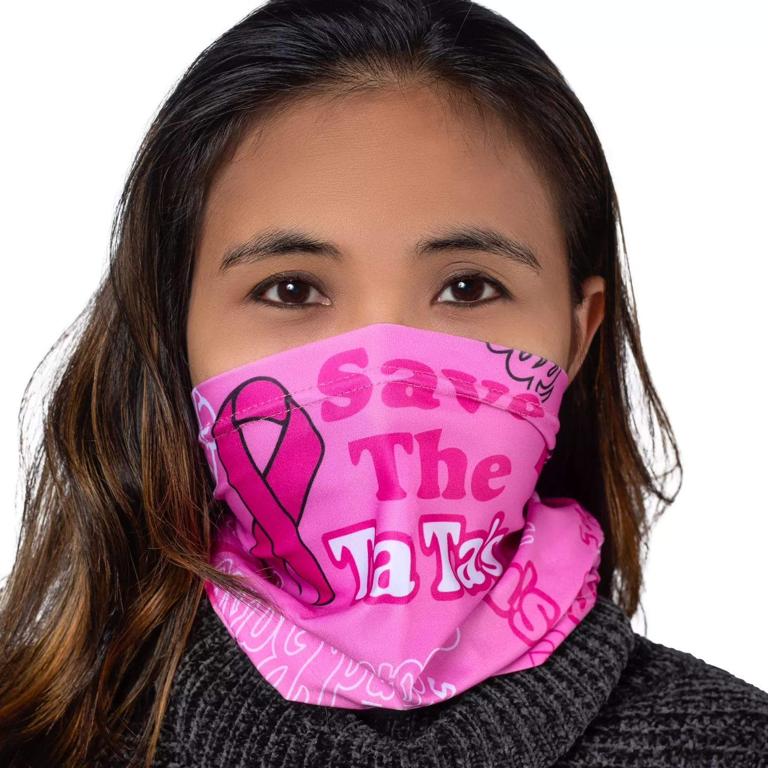 Breast Cancer Face Shield by KO Sports Gear