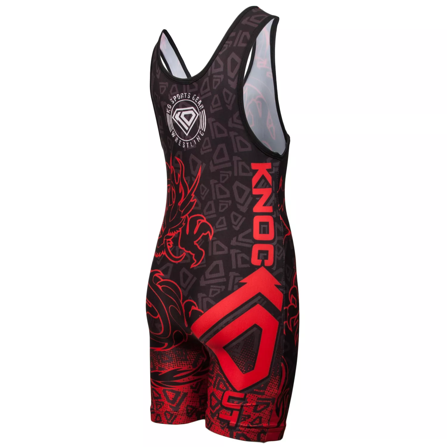 Wrestling Singlet by KO Sports Gear: DRAGON – RED - Image 2