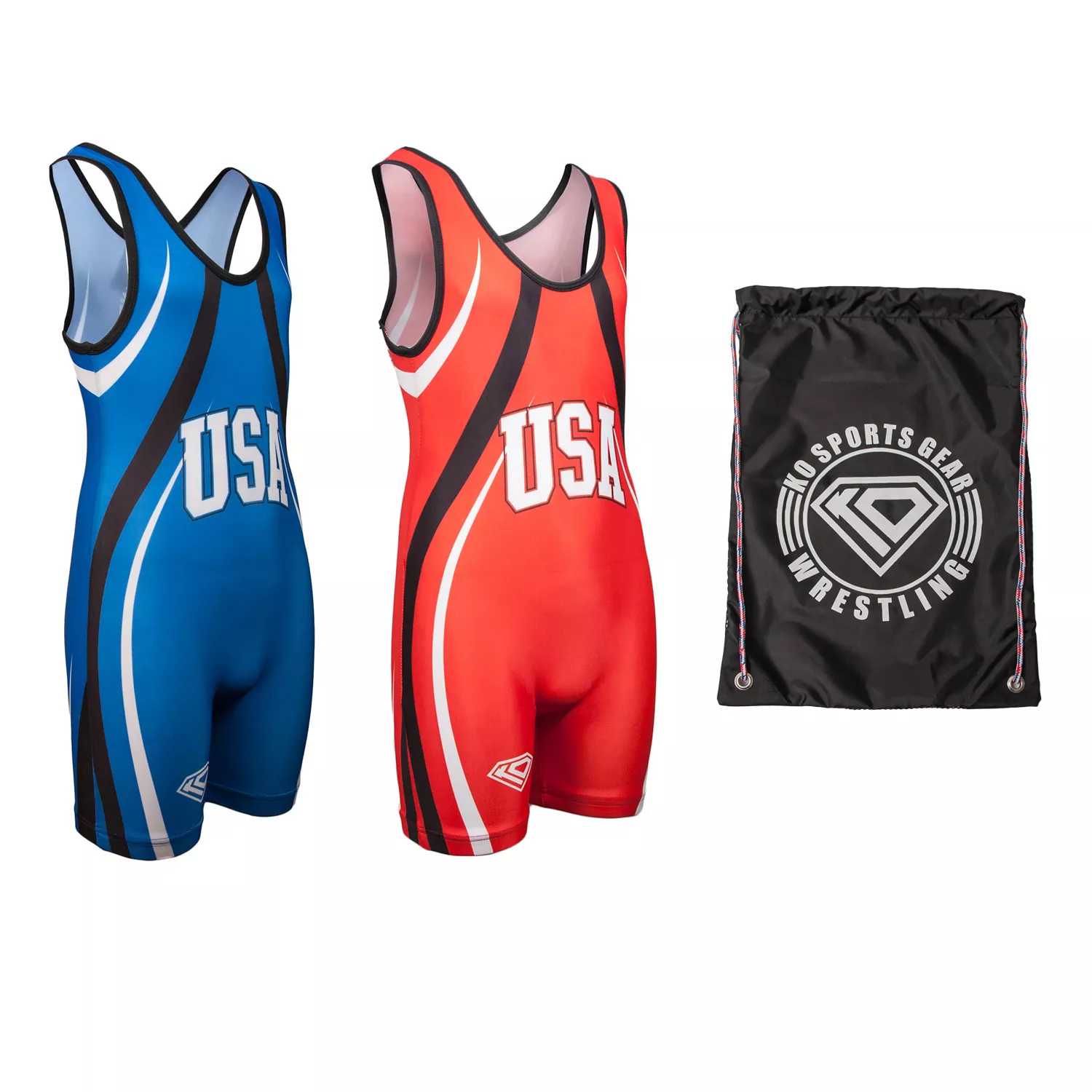 USA Wrestling Singlet Bundle by KO Sports Gear