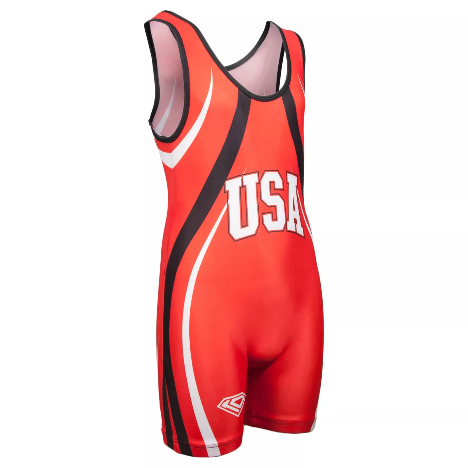 Red USA Wrestling Singlet by KO Sports Gear