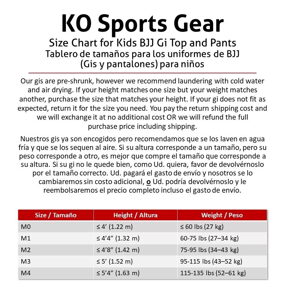 KO Sports Gear's Black, Kids Gi - BJJ Kimono and Pants - For Jiu Jitsu - CLOSEOUT PRICE - Image 5