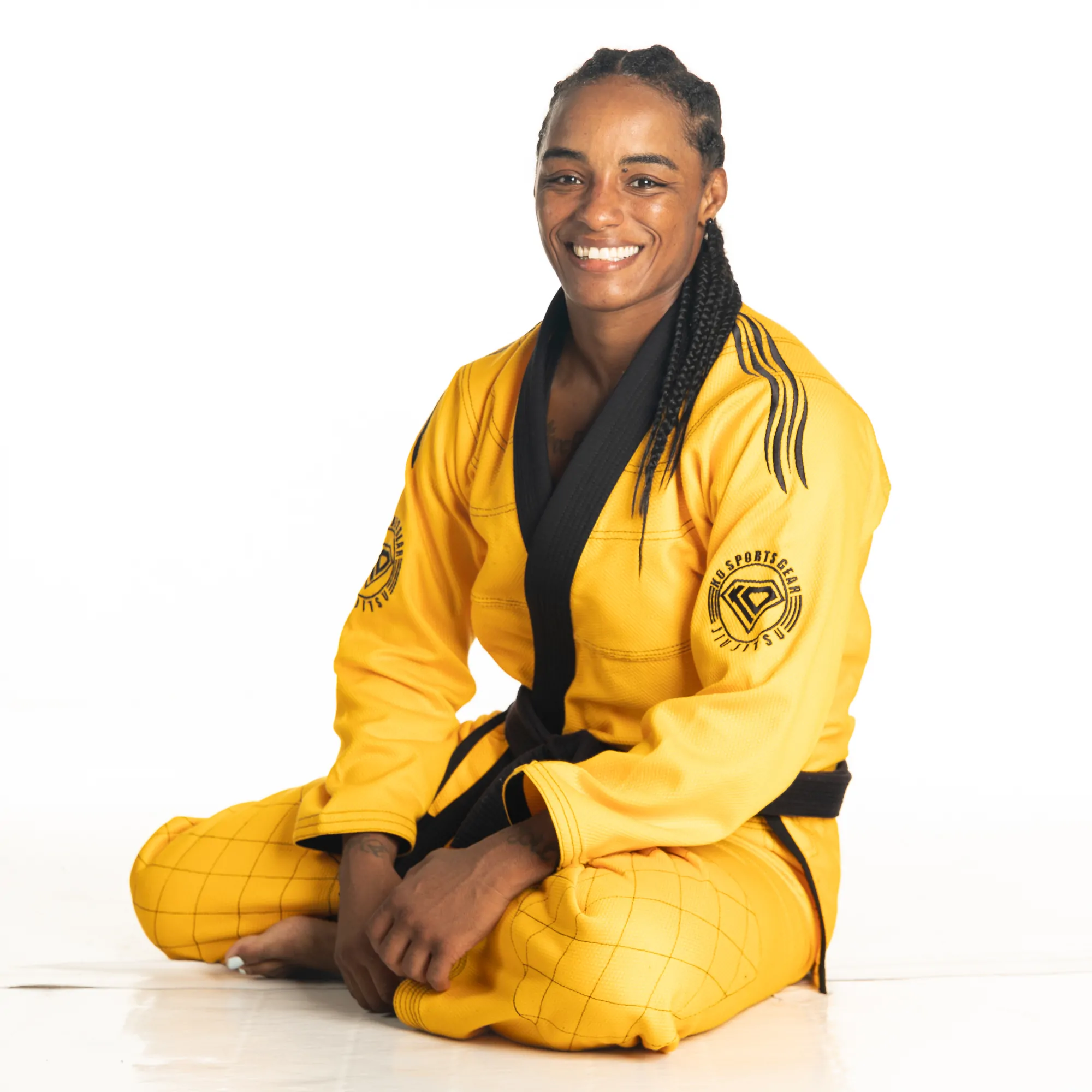 KO Sports Gear's Yellow Wave Adult Gi - BJJ Kimono and Pants - Pearl Weave - For Jiu Jitsu - Image 7