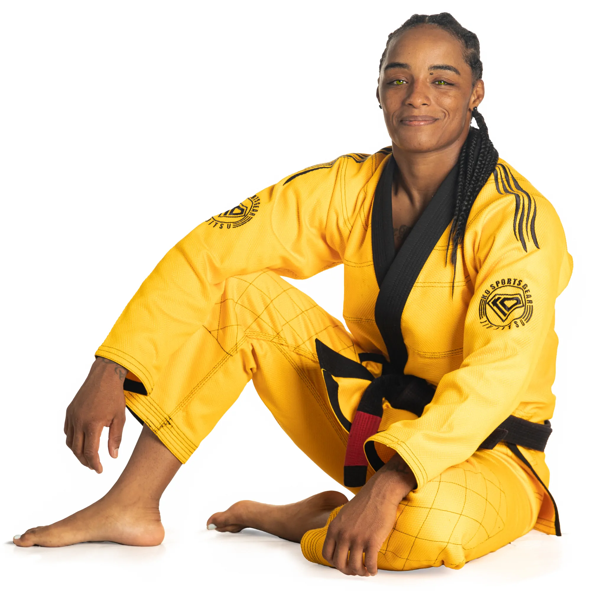 KO Sports Gear's Yellow Wave Adult Gi - BJJ Kimono and Pants - Pearl Weave - For Jiu Jitsu - Image 8