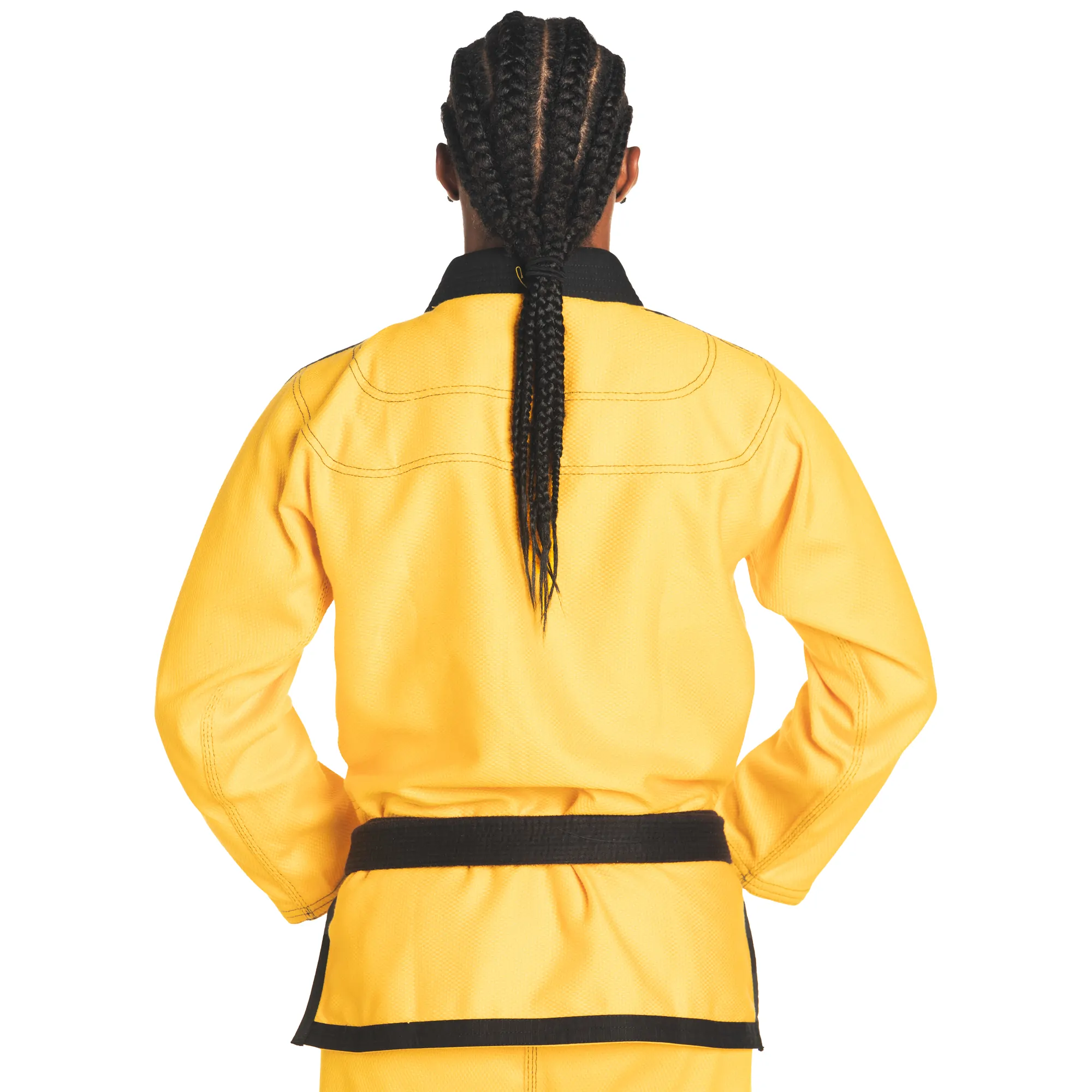 KO Sports Gear's Yellow Wave Adult Gi - BJJ Kimono and Pants - Pearl Weave - For Jiu Jitsu - Image 3