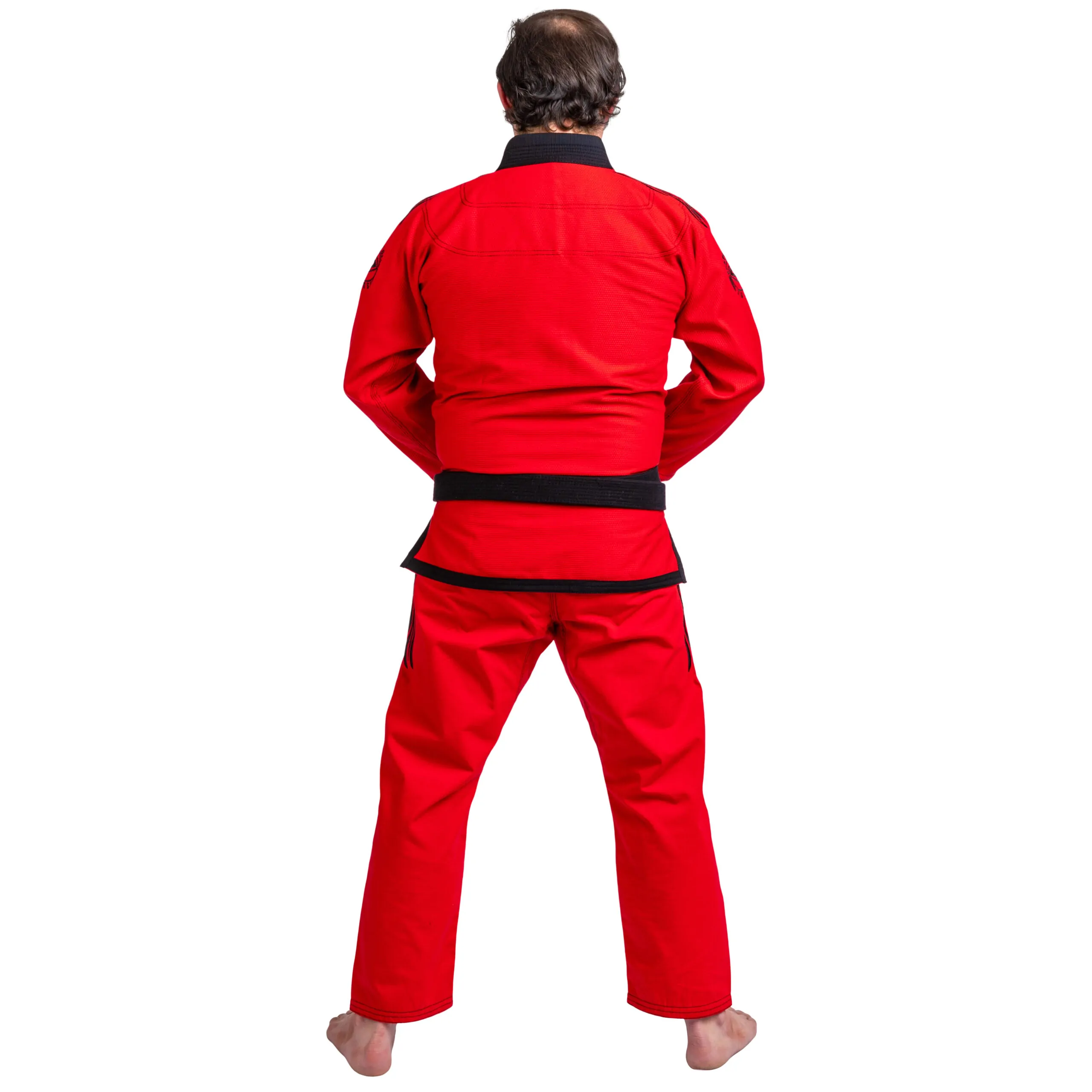 KO Sports Gear's Red Wave Adult Gi - BJJ Kimono and Pants - Pearl Weave - For Jiu Jitsu - Image 5