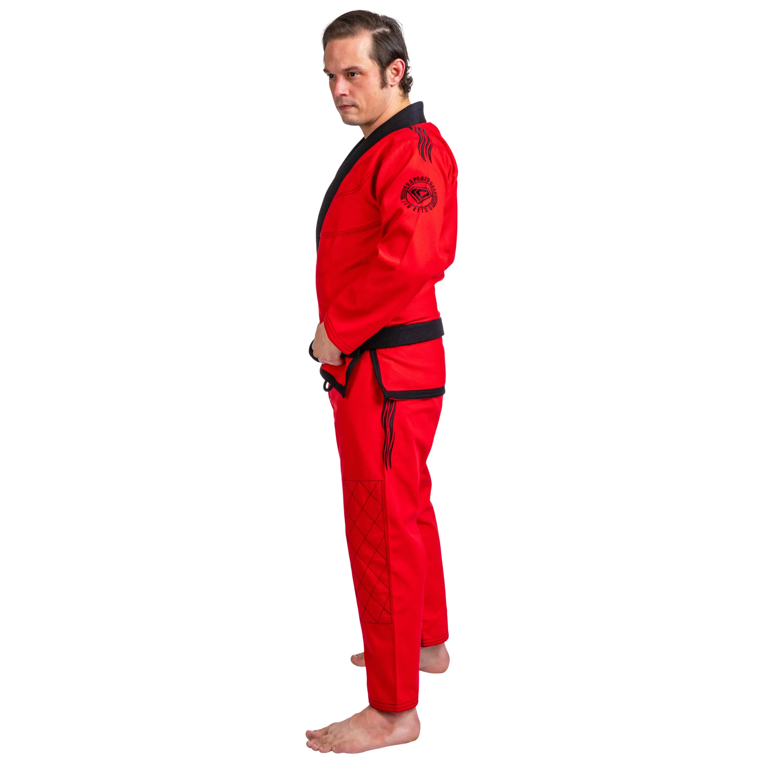 KO Sports Gear's Red Wave Adult Gi - BJJ Kimono and Pants - Pearl Weave - For Jiu Jitsu - Image 6