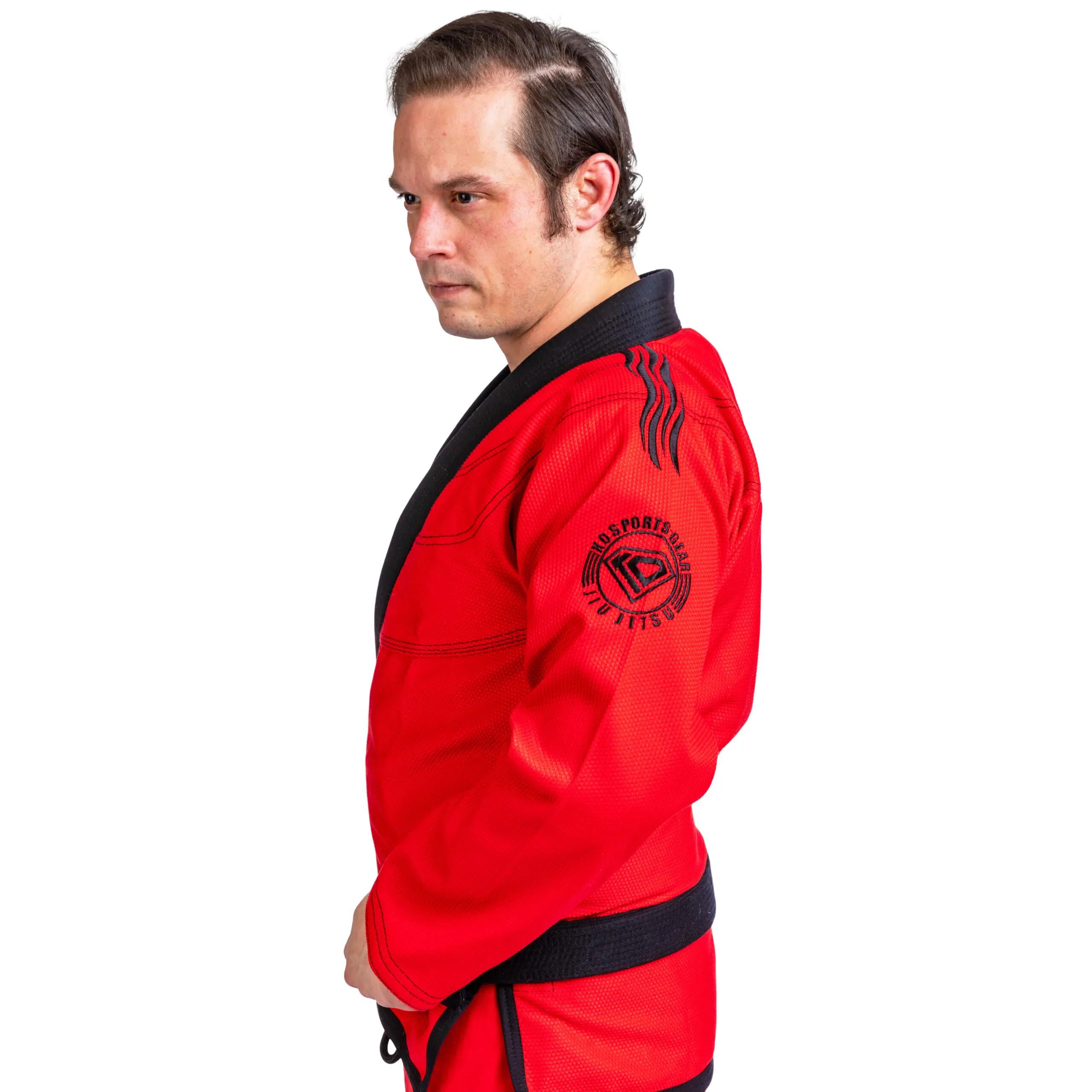 KO Sports Gear's Red Wave Adult Gi - BJJ Kimono and Pants - Pearl Weave - For Jiu Jitsu - Image 7