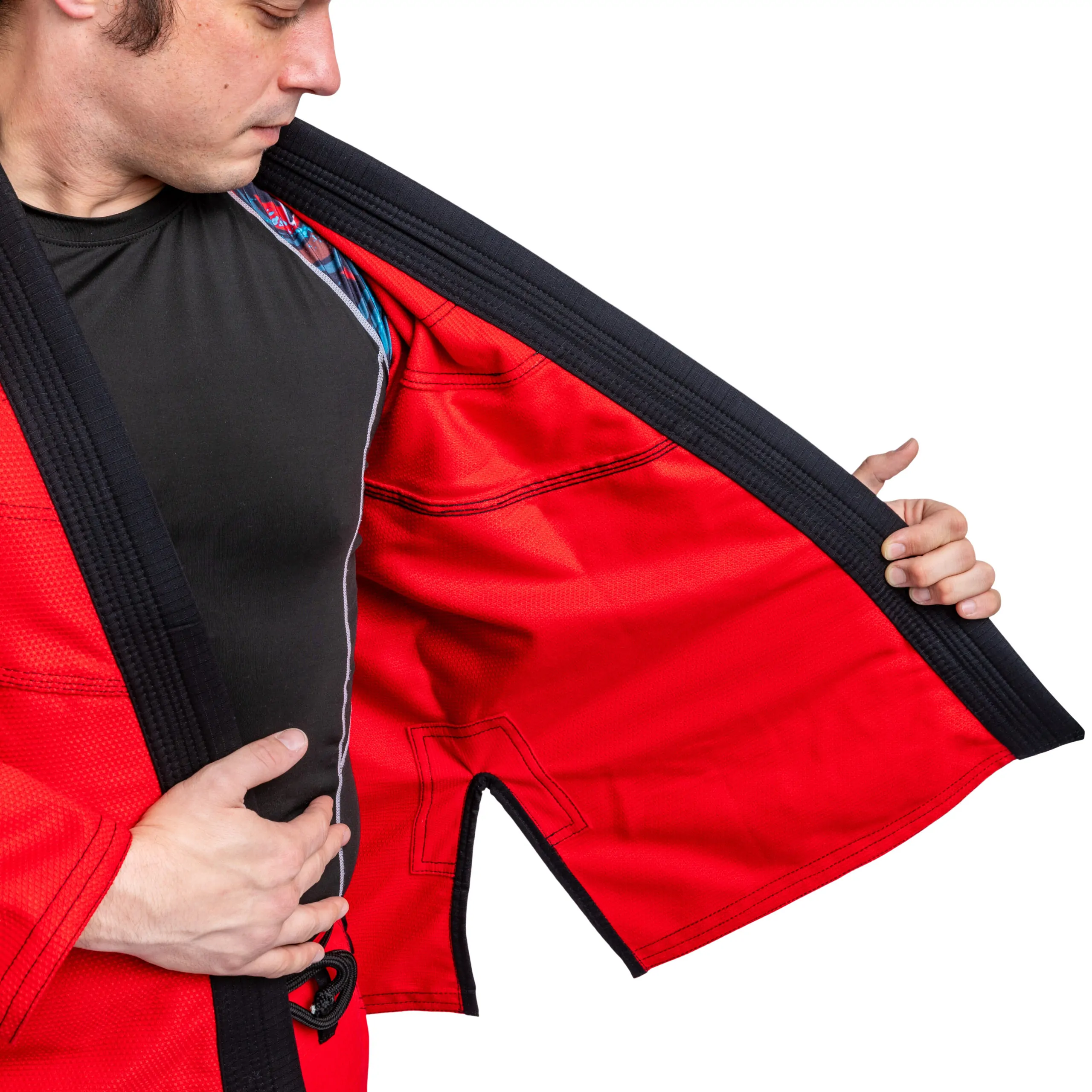 KO Sports Gear's Red Wave Adult Gi - BJJ Kimono and Pants - Pearl Weave - For Jiu Jitsu - Image 9